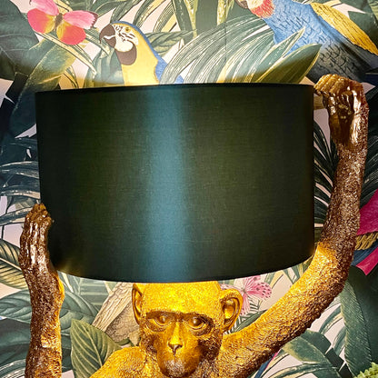 Large Gold Chimp Lamp