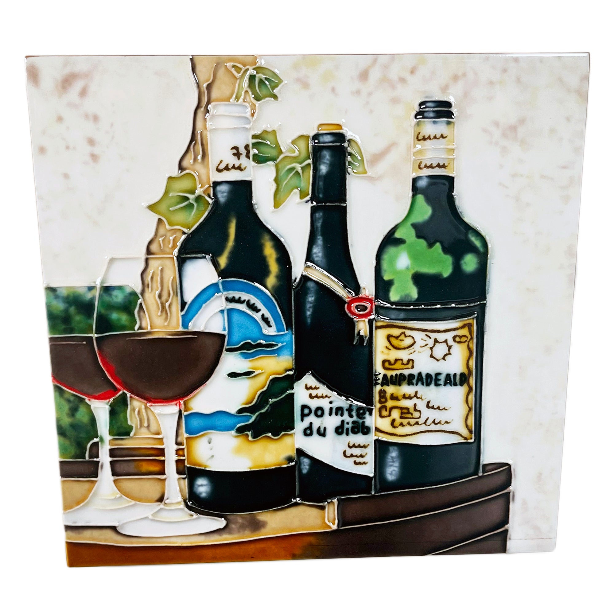 Wine Vineyard Ceramic Tile Wall Art