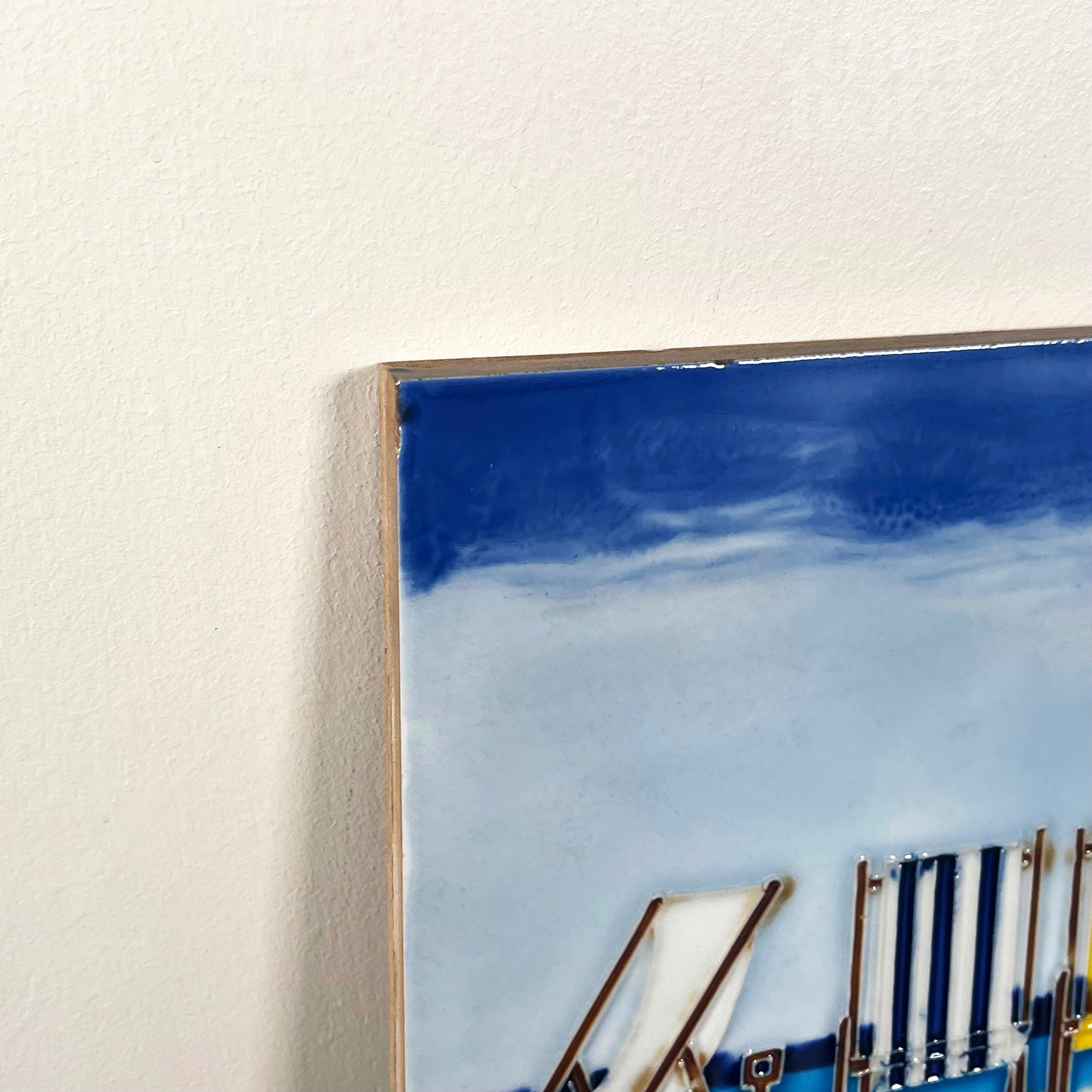 Lounging On The Beach Ceramic Tile Wall Art
