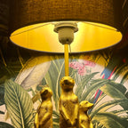 Große goldene Erdmännchen-Mob-Tischlampe