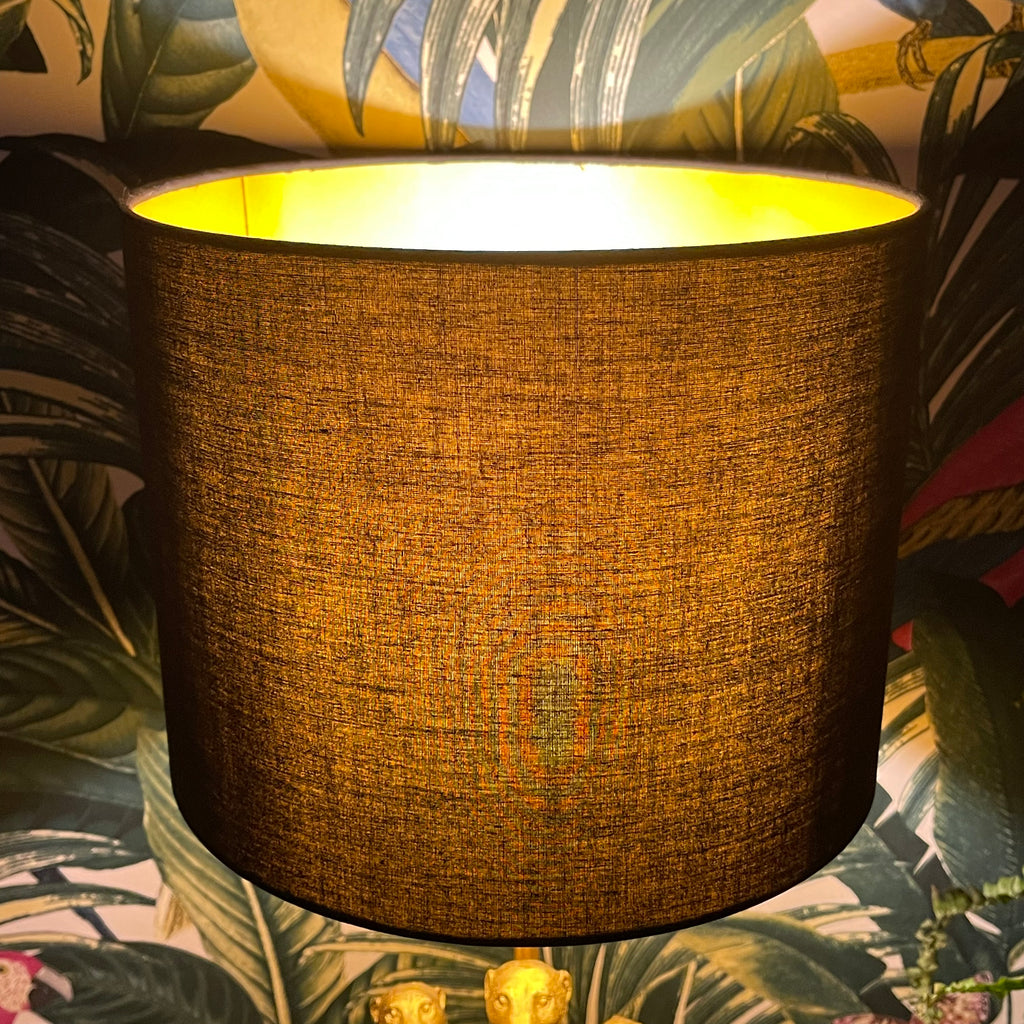 Große goldene Erdmännchen-Mob-Tischlampe