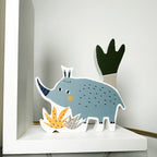 Safari Childrens Bookends - Monkey And Rhino