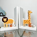 Safari Childrens Bookends - Lion And Giraffe