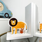 Safari Childrens Bookends - Lion And Giraffe