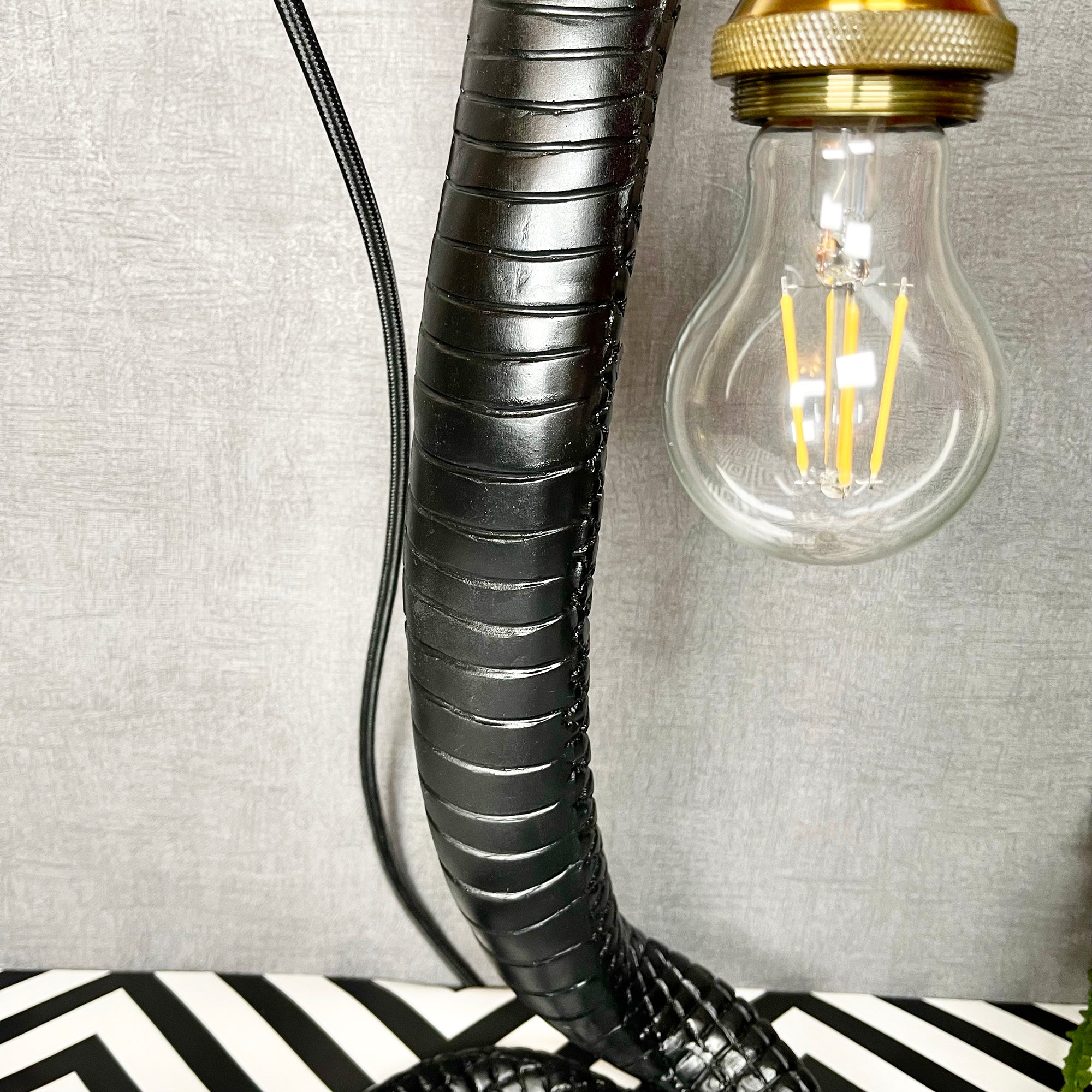 Black King Cobra Snake Lamp