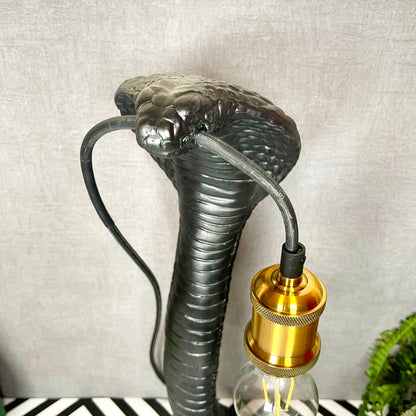 Black King Cobra Snake Lamp