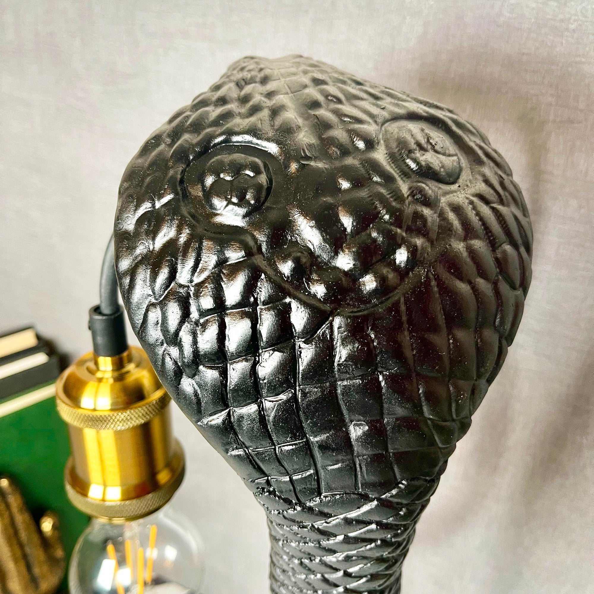 Black King Cobra Snake Lamp