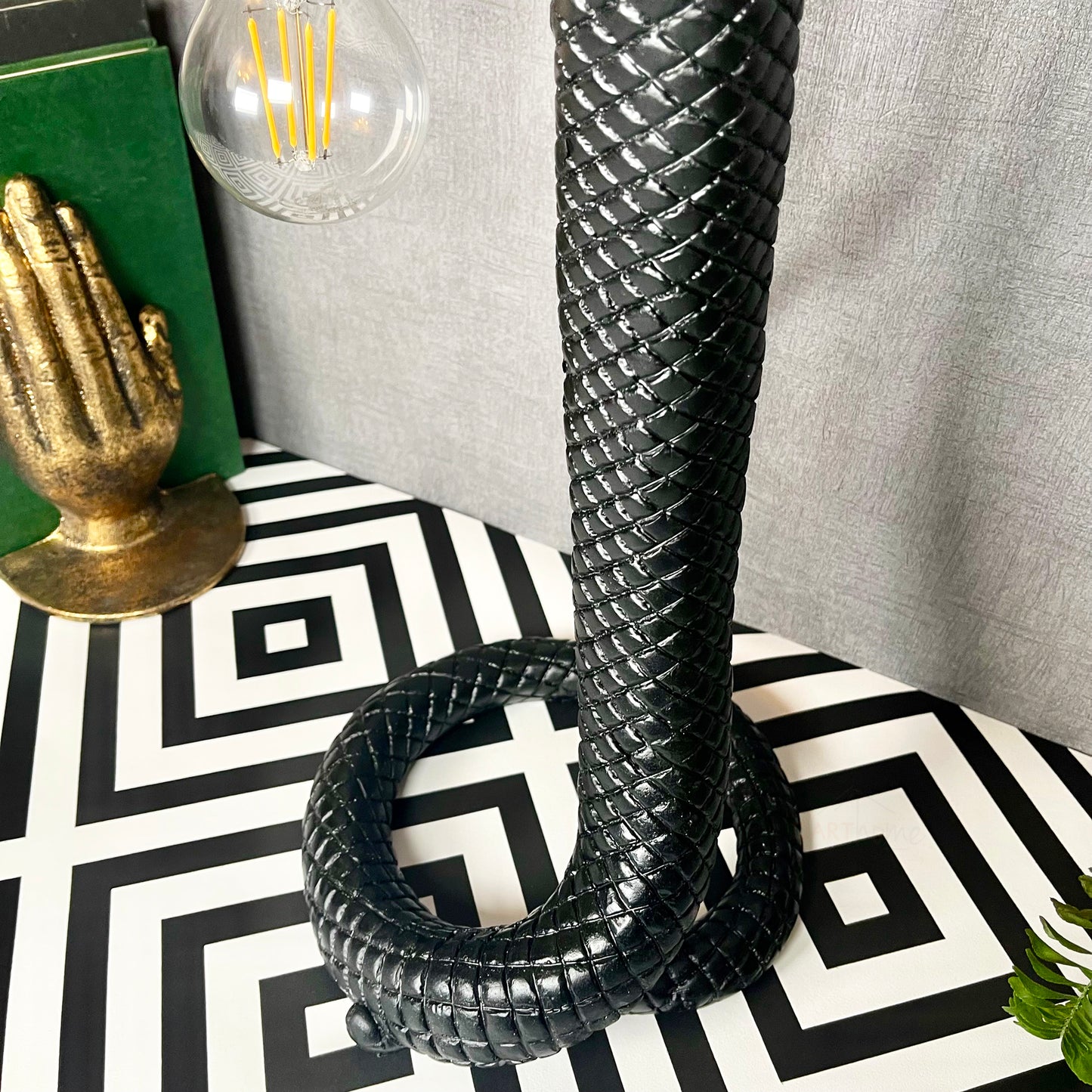 Black King Cobra Snake Lamp