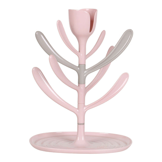 Pink Portable Baby Bottle Drainer Tree