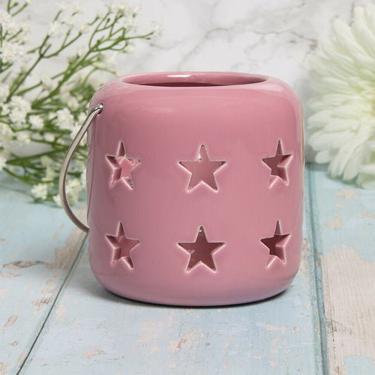 Pink Star Tea Light Holder