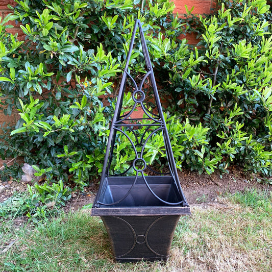 Bronzekäfig-Gartenspalier-Pflanzgefäß, 57 cm