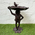 Iron Frog On Lily Pad Bird Feeder