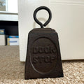 Cast Iron Black Square Block Weight Doorstop 15cm