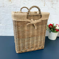 Rectangular Wicker Lined Log Basket 46cm