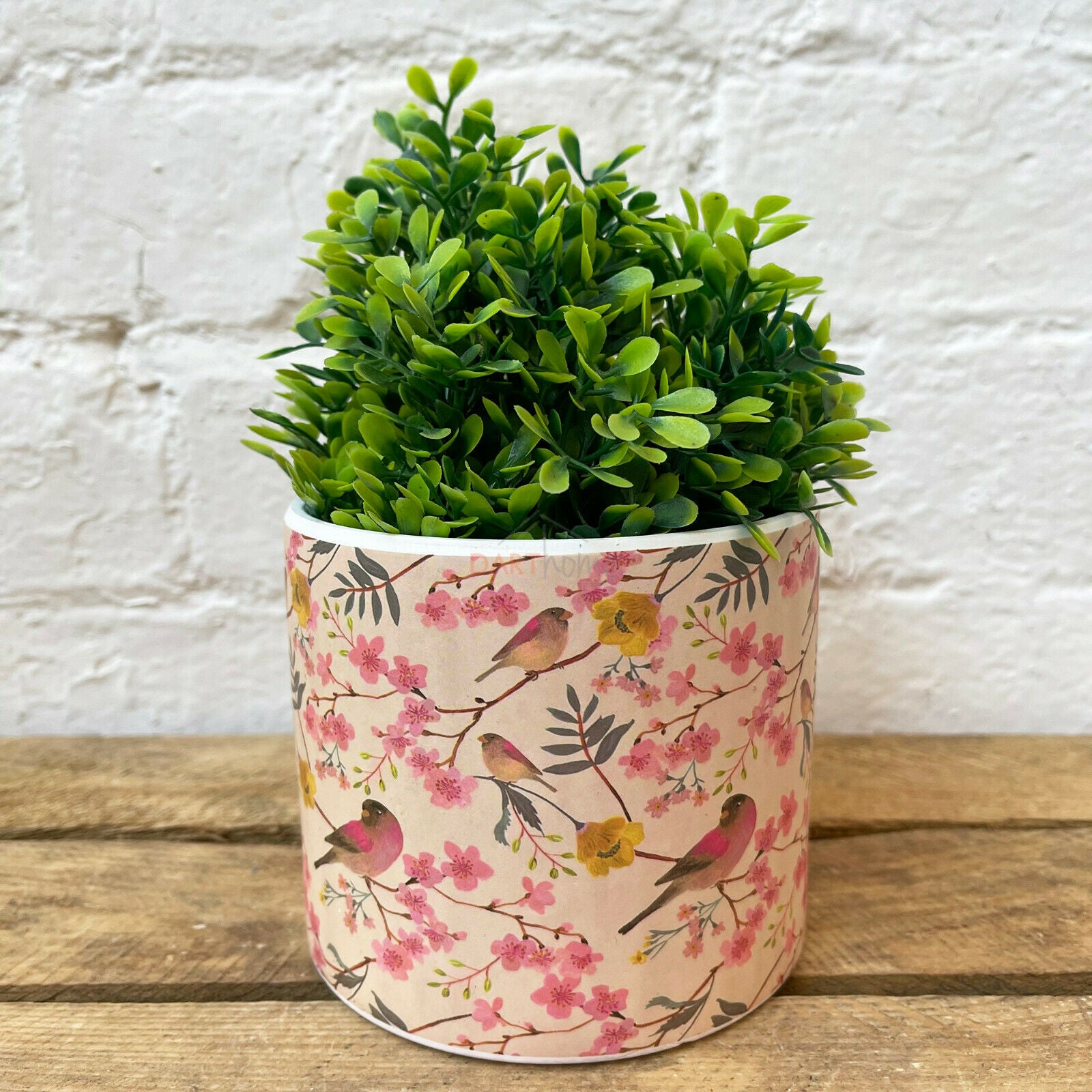 Ceramic Cherry Blossom Plant Pot Holder