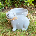 Polka Dot Sitting Dog Plant Pot